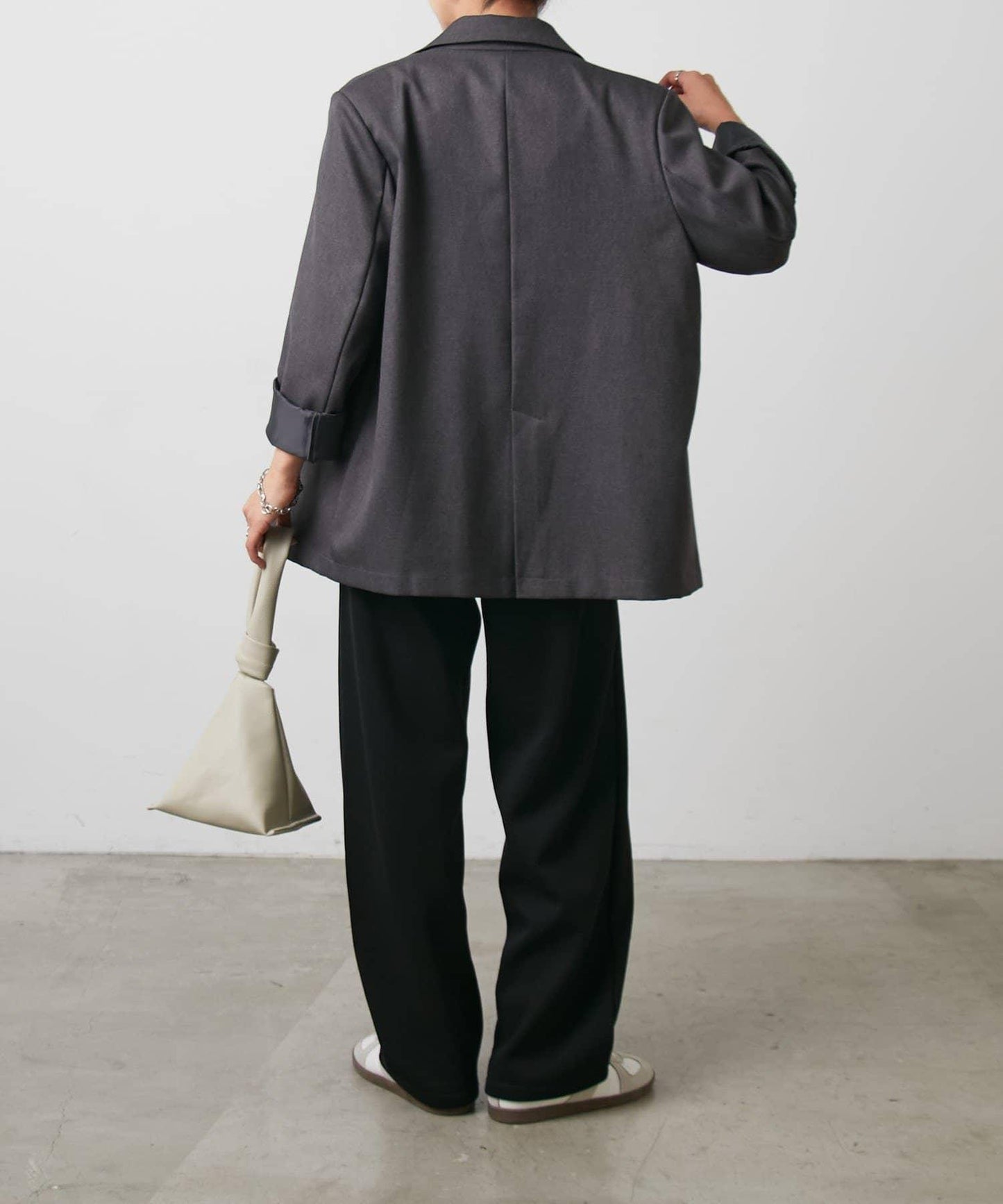 內刷毛抓絨拼接休閒褲