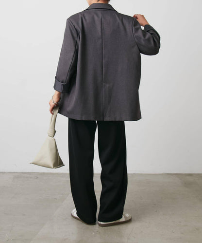 內刷毛抓絨拼接休閒褲