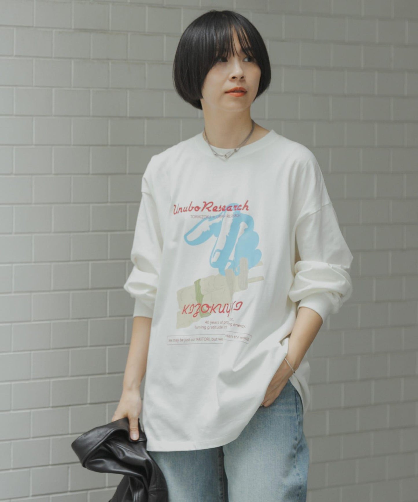 鳥貴族×UR UnuboResearch 長袖T恤 B