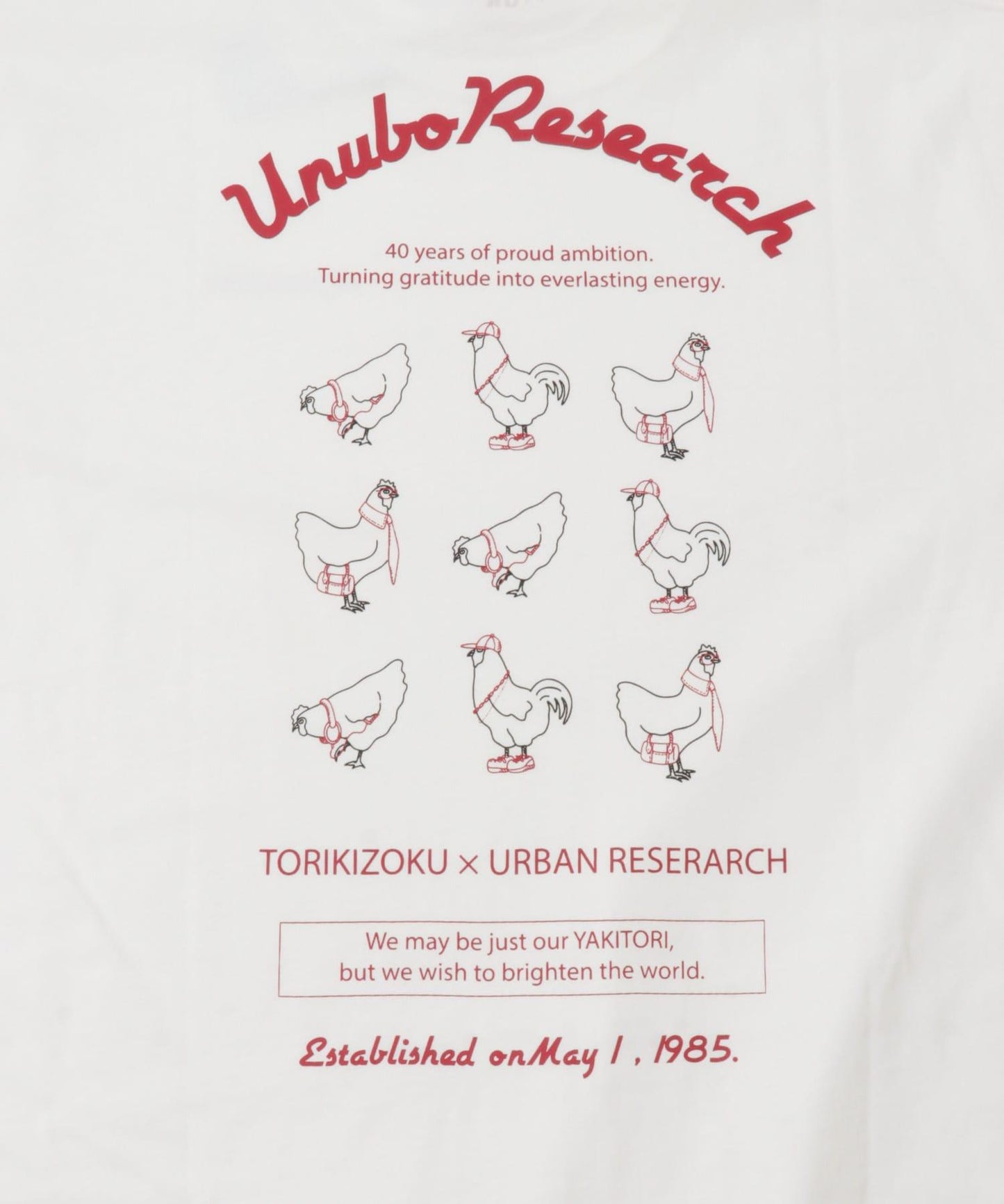 鳥貴族×UR UnuboResearch 短袖T恤 A