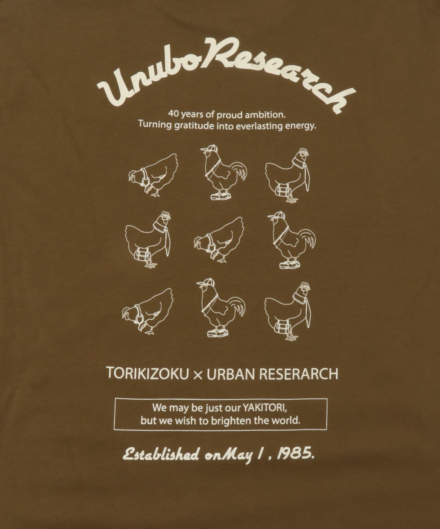 鳥貴族×UR UnuboResearch 短袖T恤 A