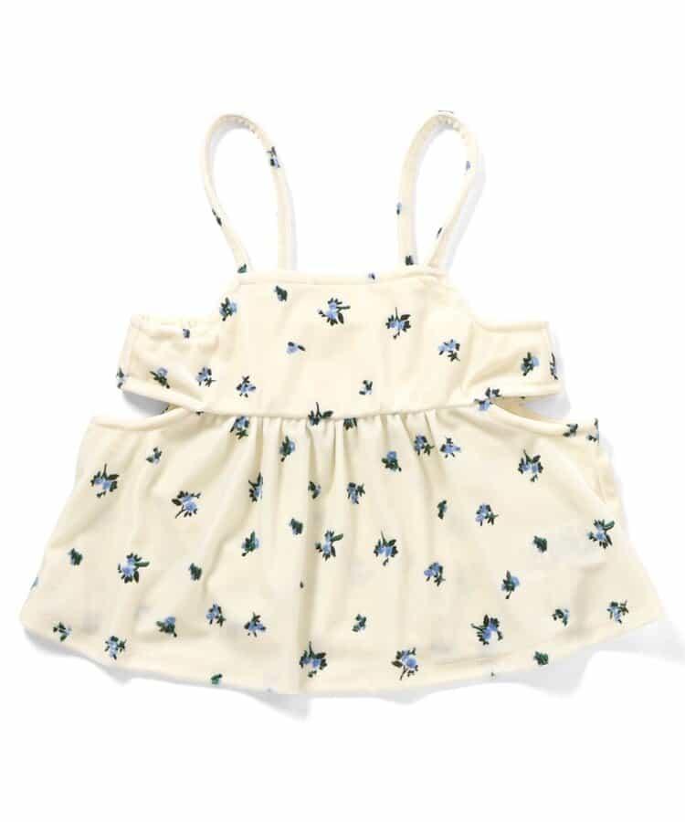 天鵝絨側開式吊帶上衣