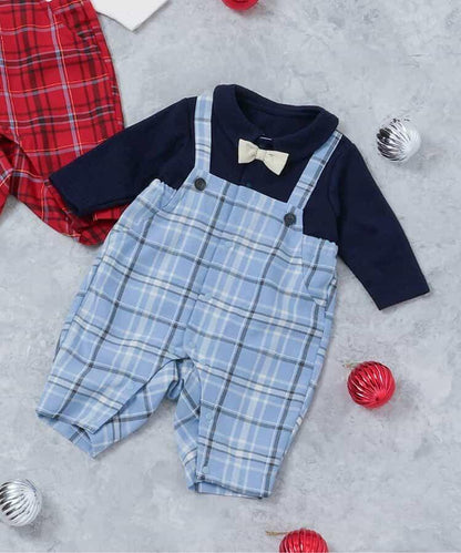 格紋揹帶連體衣