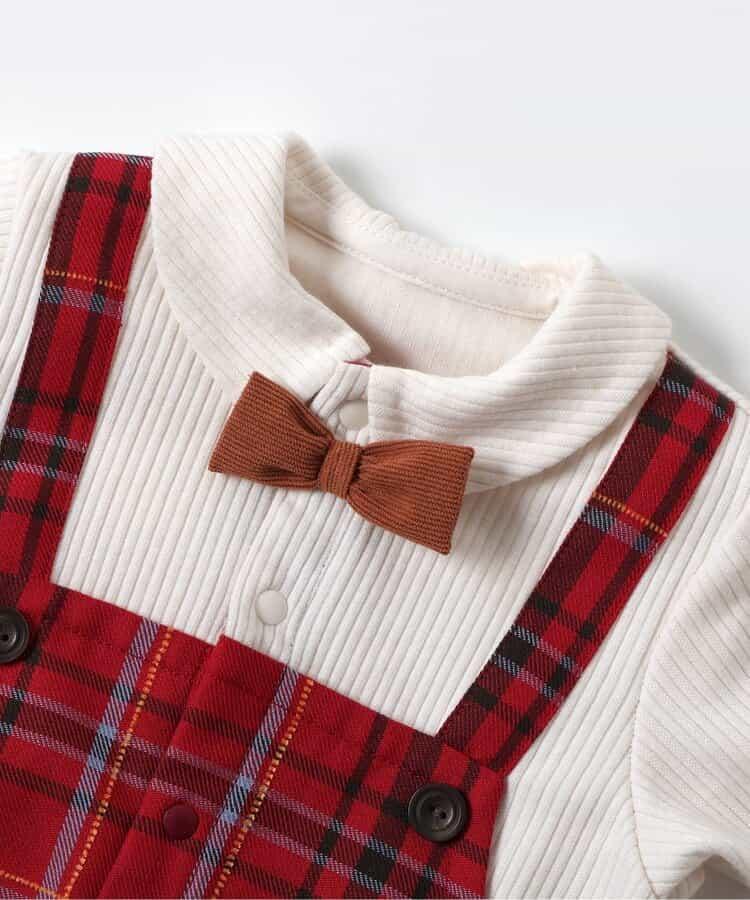 格紋揹帶連體衣