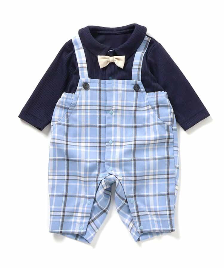 格紋揹帶連體衣