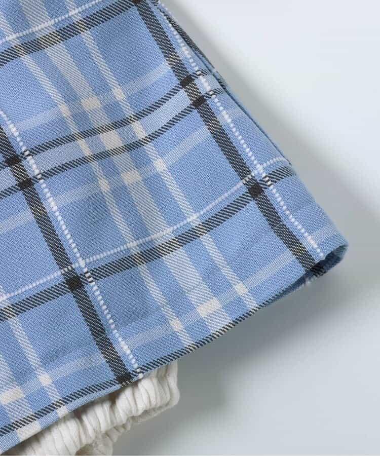 肩帶蝴蝶結格紋連體衣