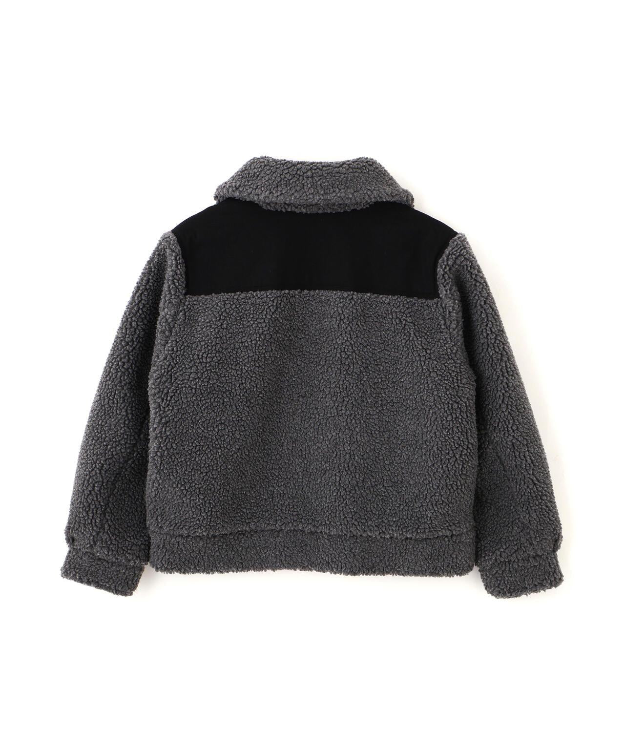 《直営店限定》羊羔絨拼接夾克