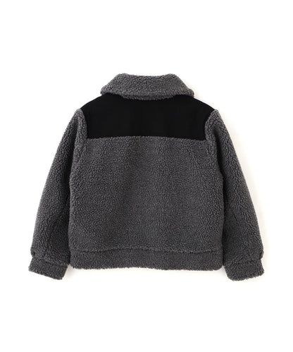 《直営店限定》羊羔絨拼接夾克