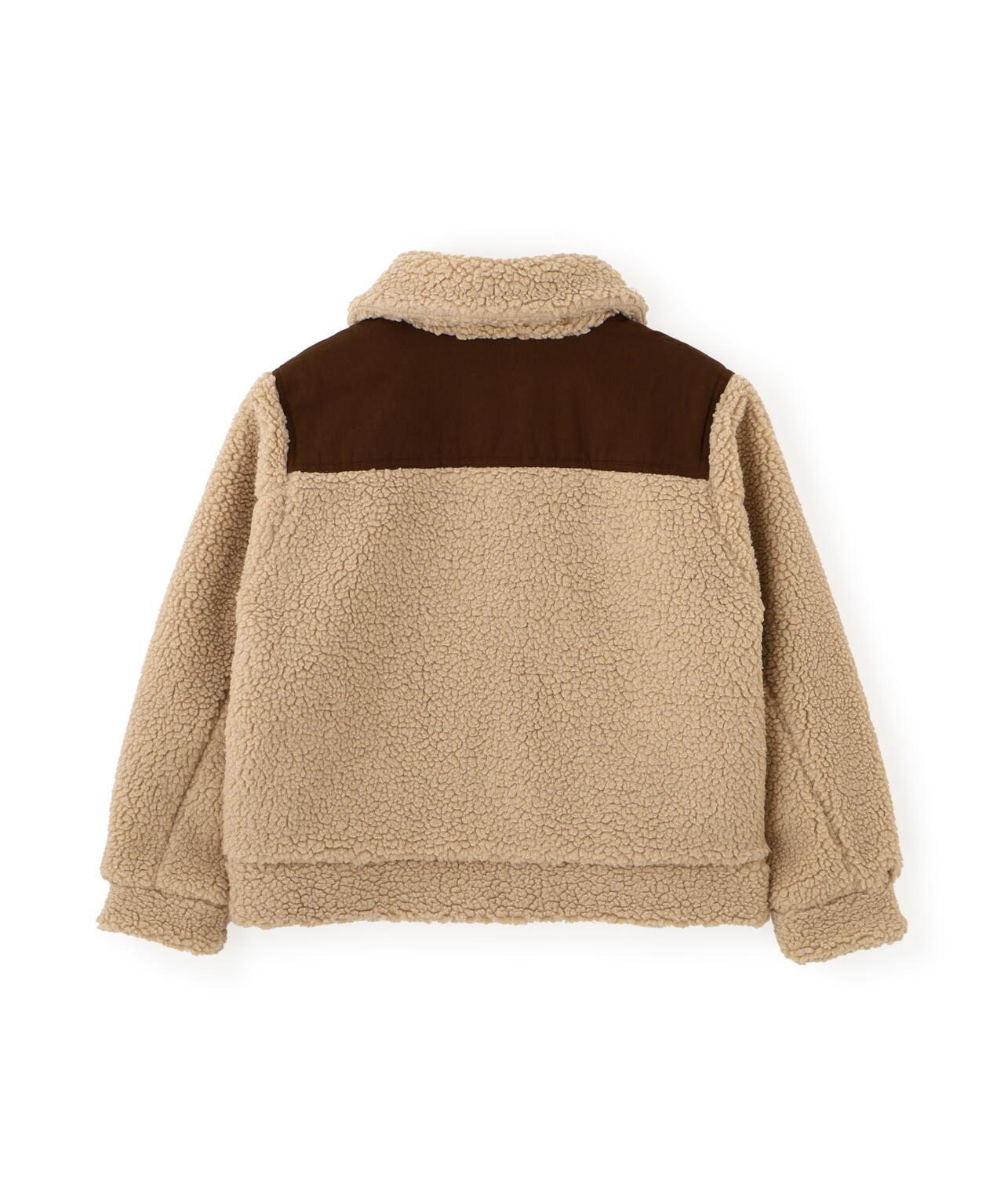 《直営店限定》羊羔絨拼接夾克