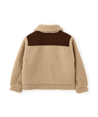 《直営店限定》羊羔絨拼接夾克