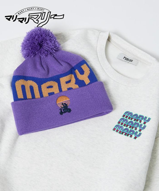 マリマリマリー×PUBLUX END CREDITししゅうビーニー【限定展開】 馬裡馬裡瑪麗×PUBLUX END CREDIT刺繡針織帽