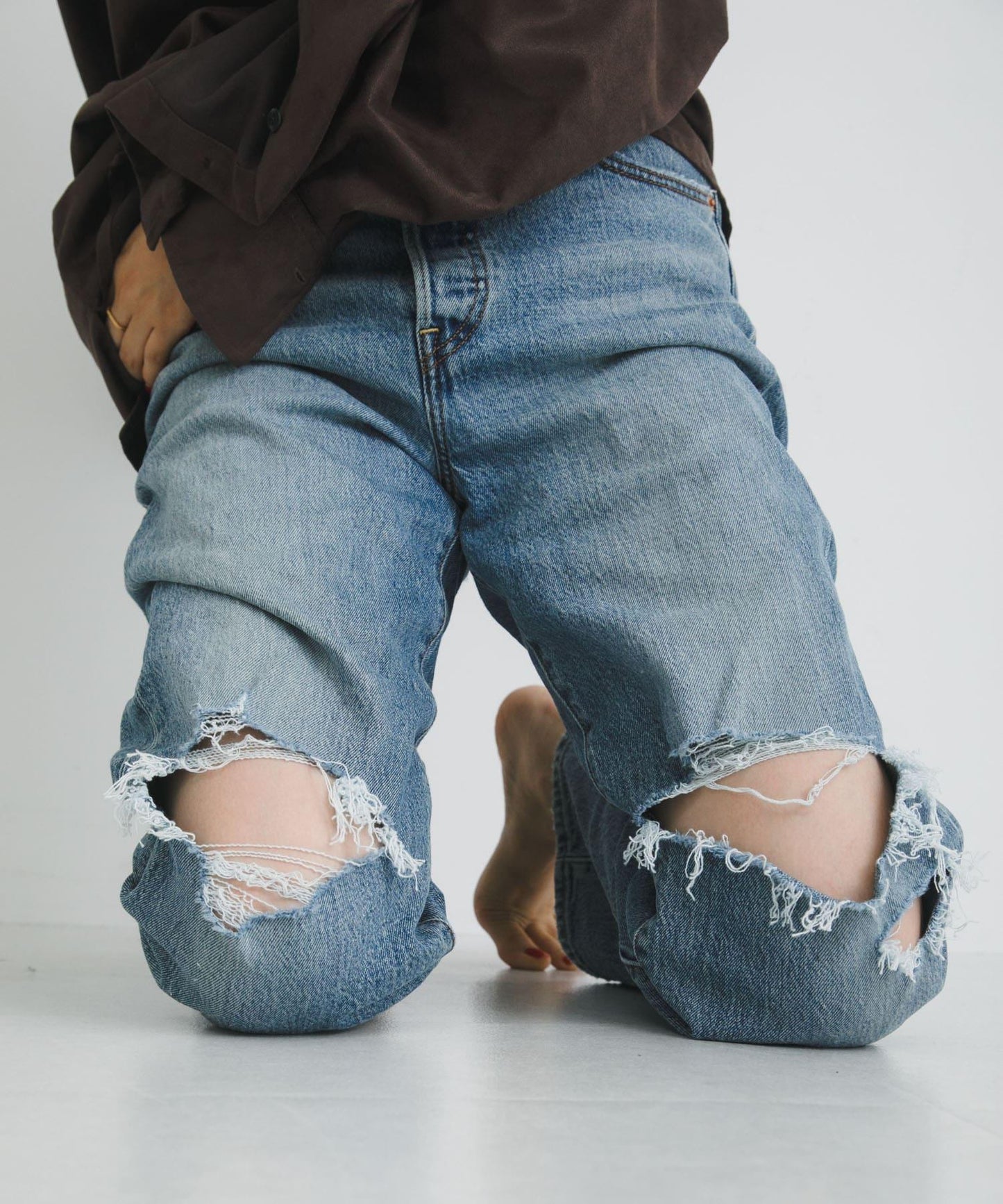 Levi’s 高腰直筒九分牛仔褲
