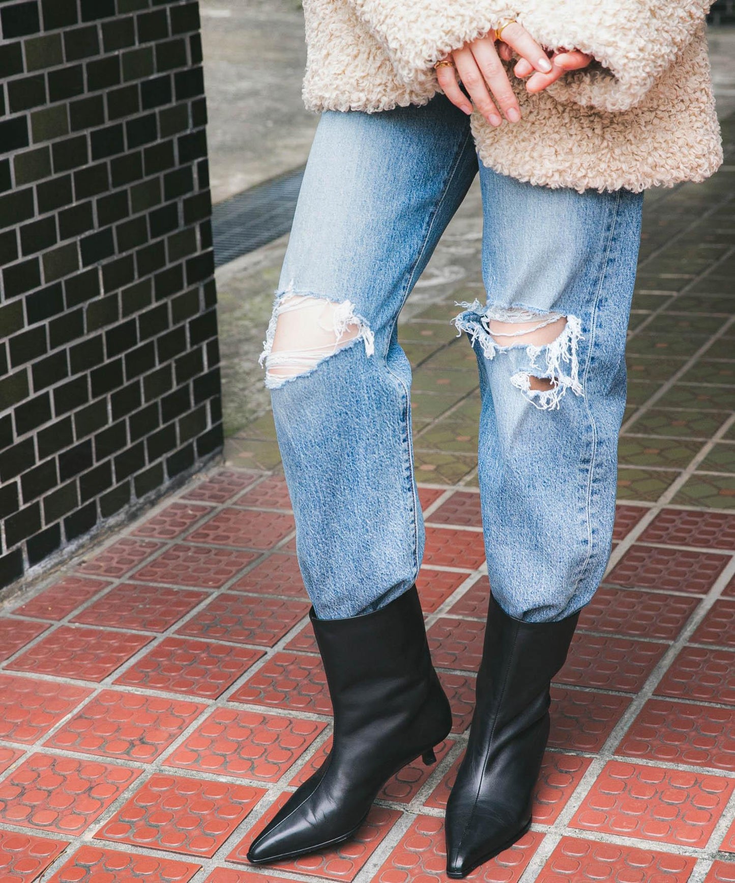 Levi’s 高腰直筒九分牛仔褲
