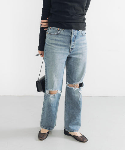 Levi’s 高腰直筒九分牛仔褲
