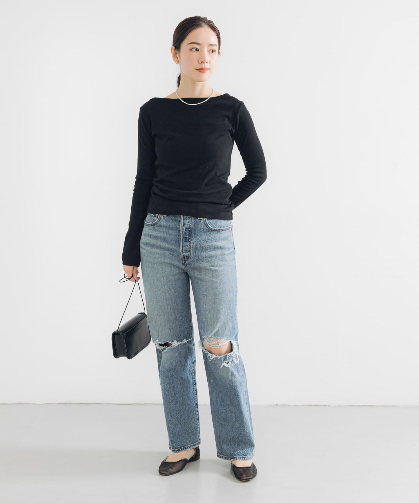 Levi’s 高腰直筒九分牛仔褲