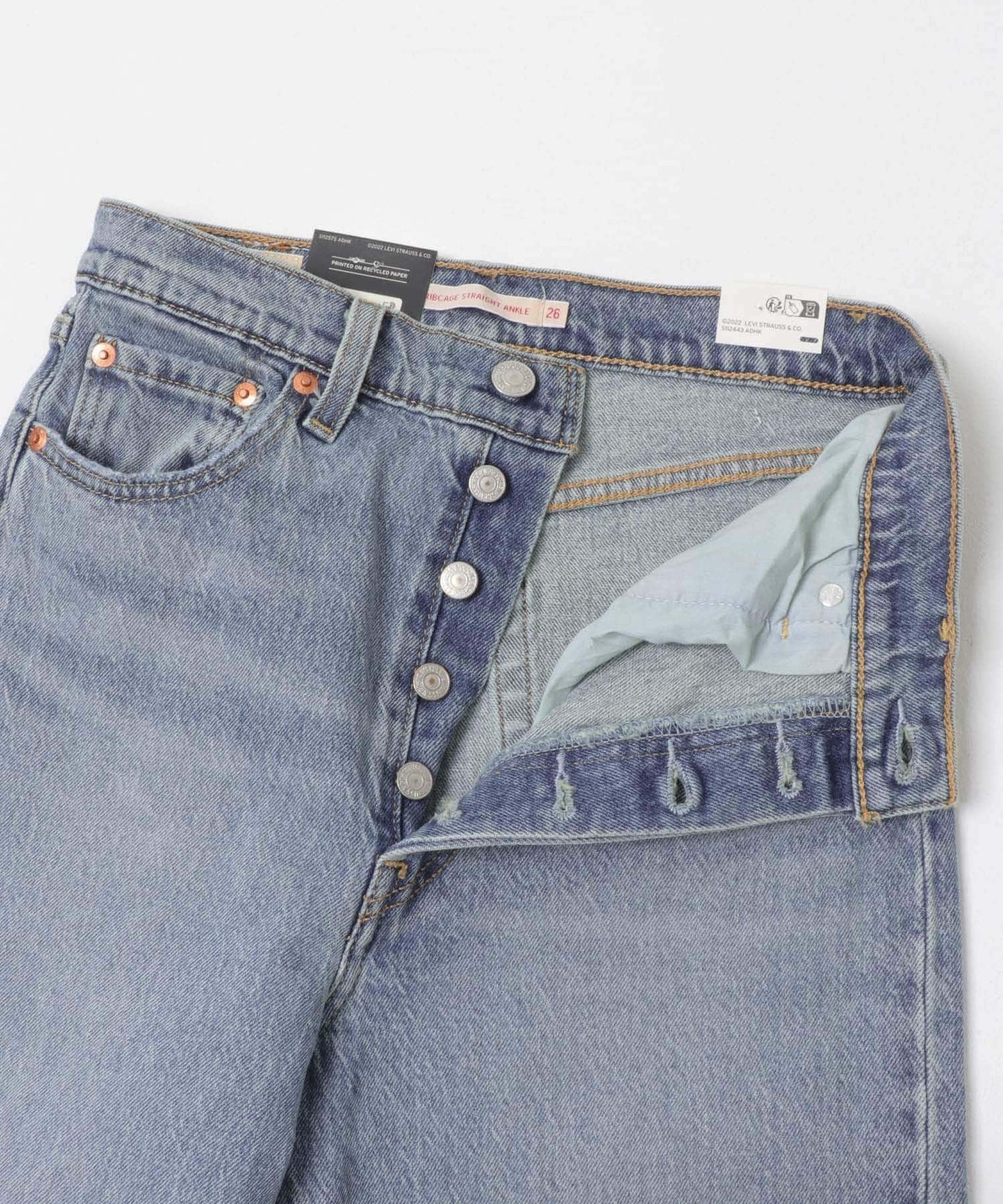Levi’s 高腰直筒九分牛仔褲