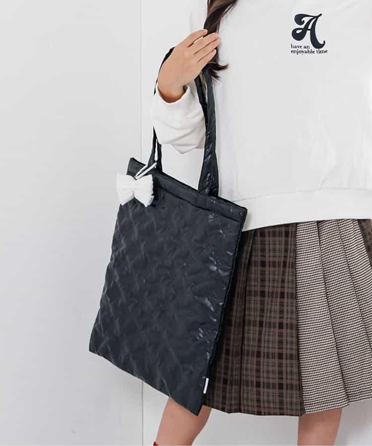 蝴蝶結絎縫托特包1