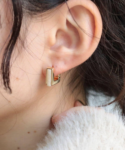 方形一鍵式耳環