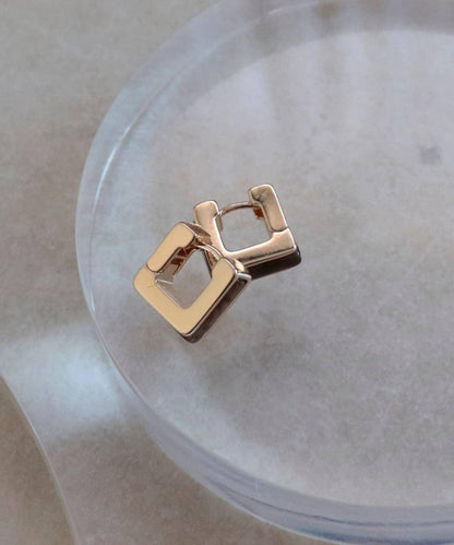 方形一鍵式耳環