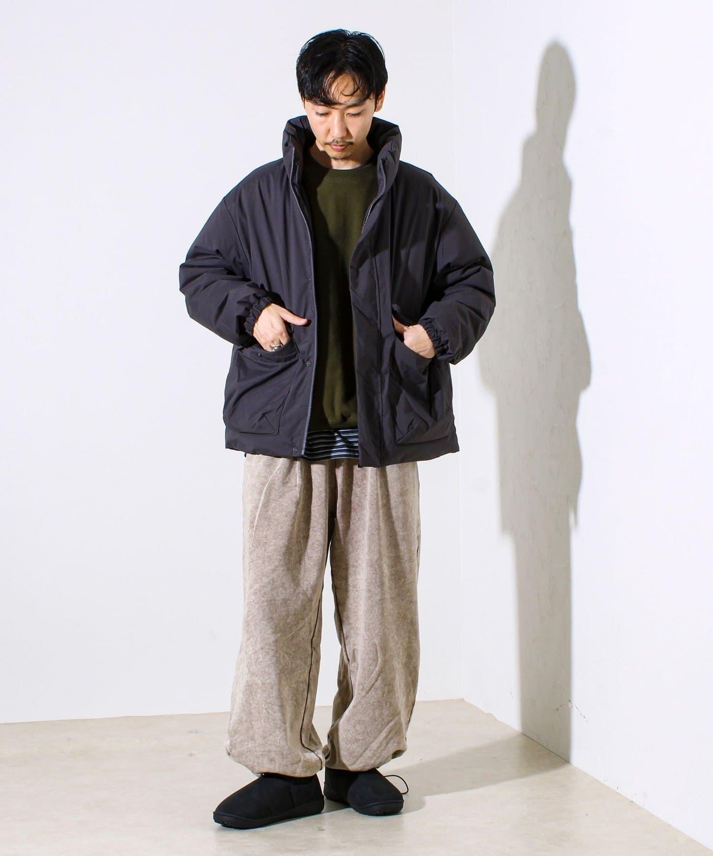 高性價比保暖中棉立領夾克