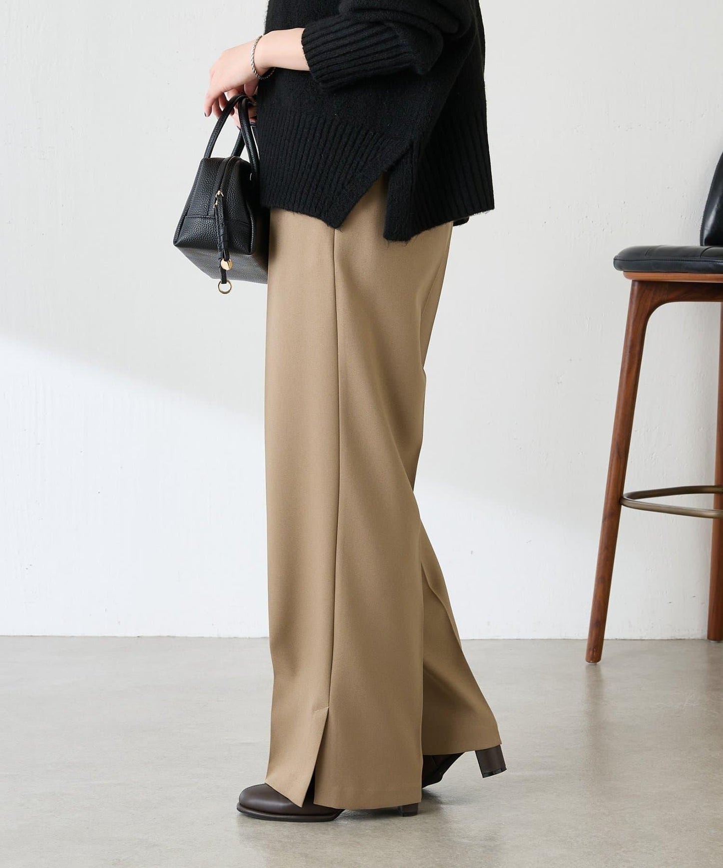 【人氣系列/2尺碼可選】羊毛感直筒褲/禮服