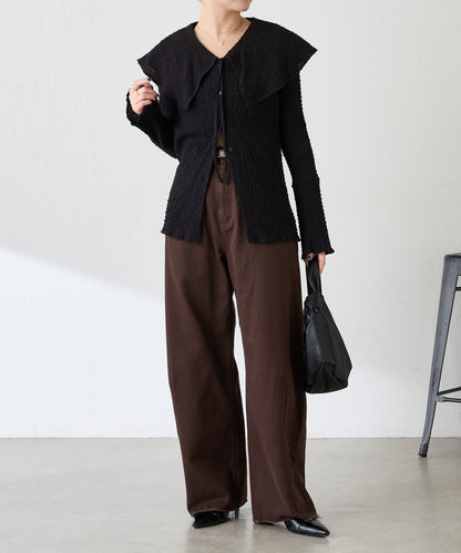 【領子可拆卸】大翻領開衫