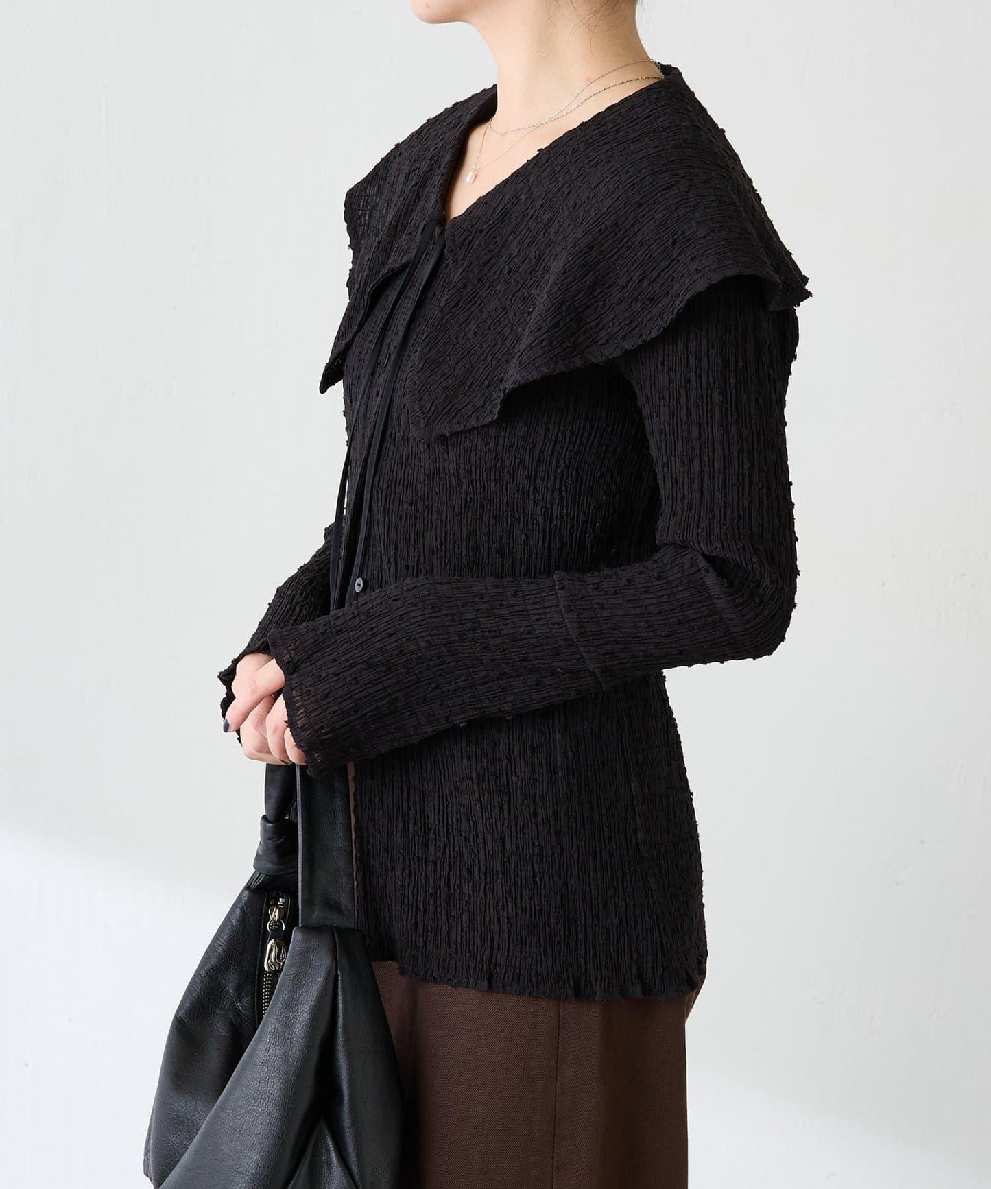 【領子可拆卸】大翻領開衫