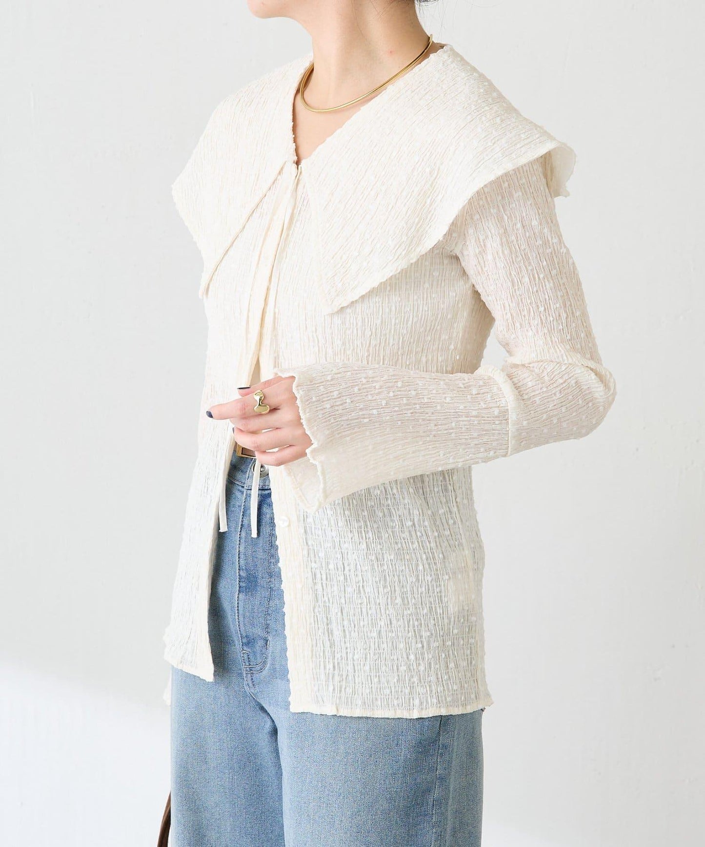 【領子可拆卸】大翻領開衫