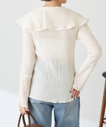 【領子可拆卸】大翻領開衫