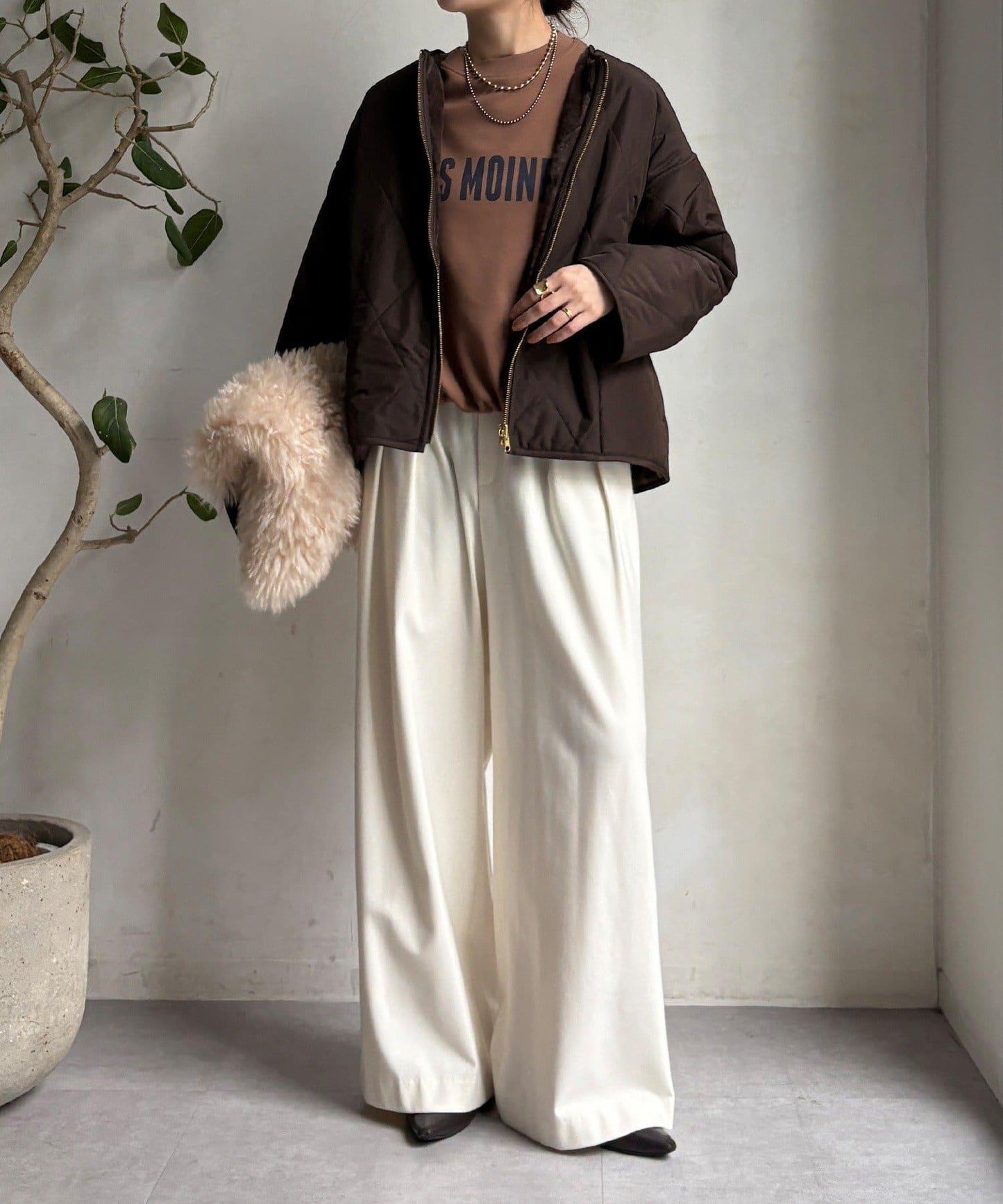 可雙面穿仿毛絎縫大衣