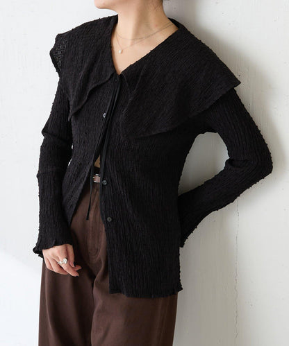 【領子可拆卸】大翻領開衫