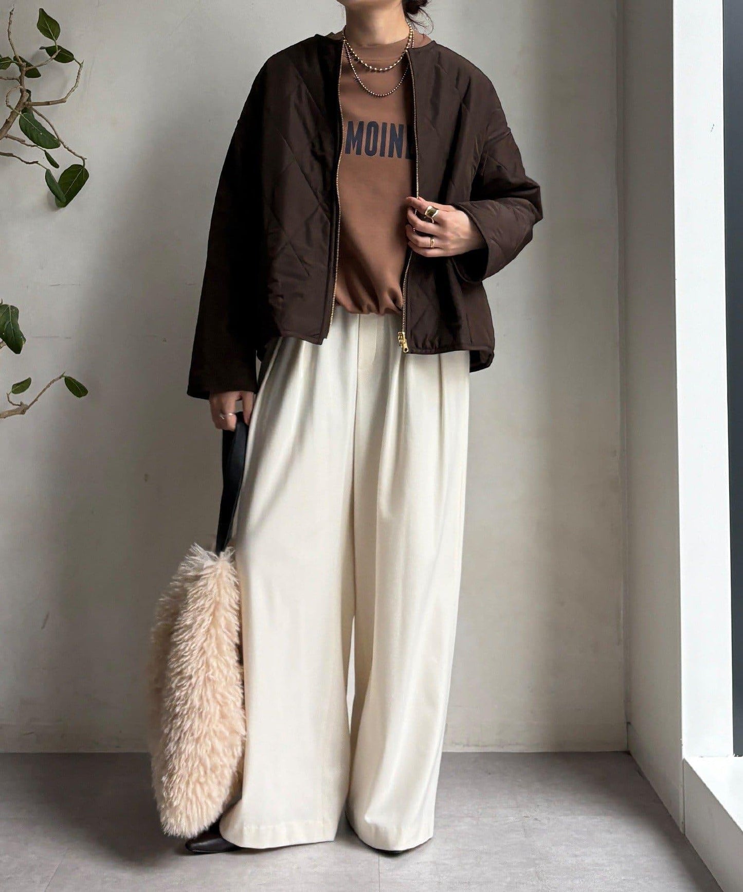 可雙面穿仿毛絎縫大衣