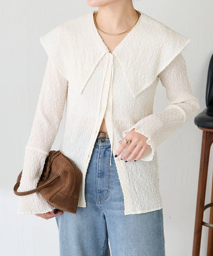 【領子可拆卸】大翻領開衫