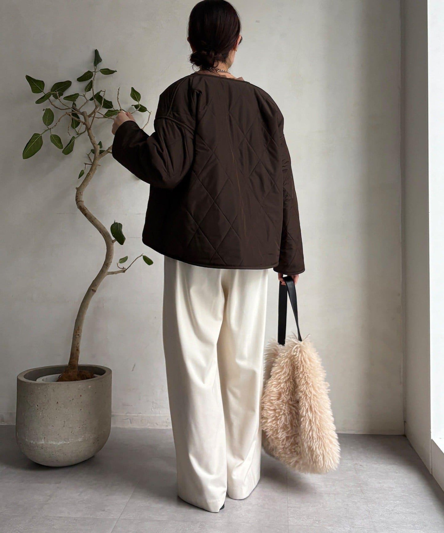 可雙面穿仿毛絎縫大衣