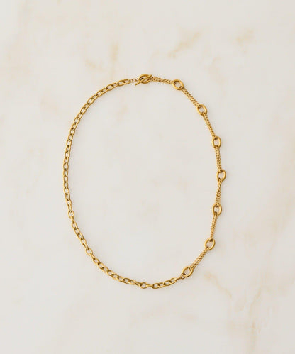 金屬過敏適用/不鏽鋼 跳躍D鏈條項鍊