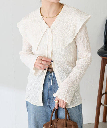 【領子可拆卸】大翻領開衫