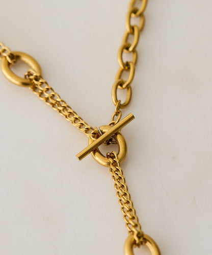 金屬過敏適用/不鏽鋼 跳躍D鏈條項鍊