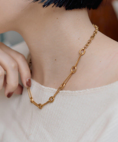 金屬過敏適用/不鏽鋼 跳躍D鏈條項鍊