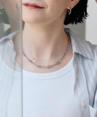 金屬過敏適用/不鏽鋼 跳躍D鏈條項鍊