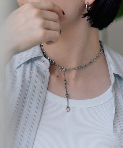 金屬過敏適用/不鏽鋼 跳躍D鏈條項鍊