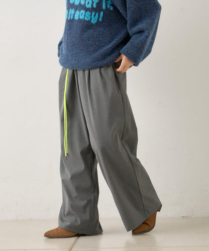 【WHIMSIC/2尺碼可選】細條紋寬鬆西裝褲