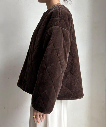 可雙面穿仿毛絎縫大衣