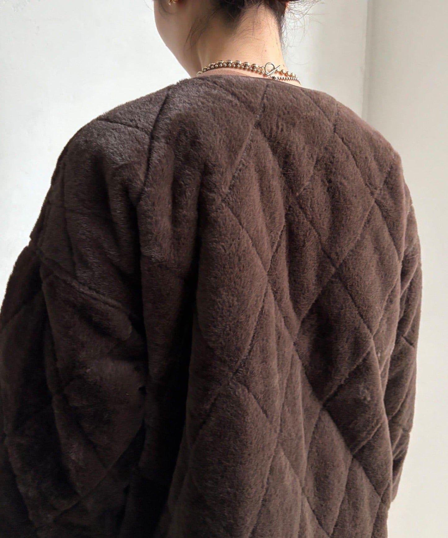 可雙面穿仿毛絎縫大衣