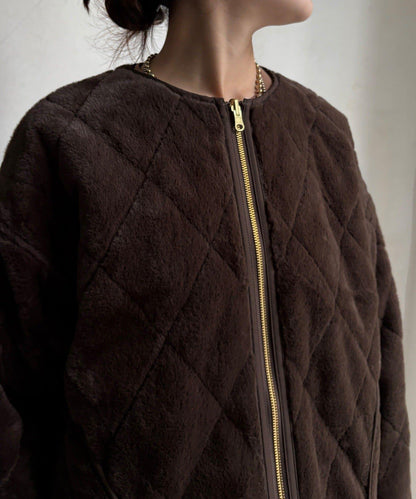 可雙面穿仿毛絎縫大衣