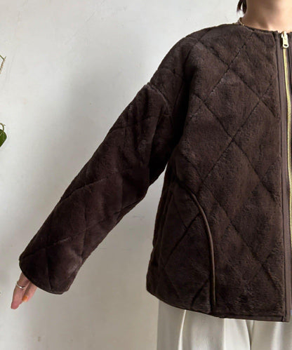 可雙面穿仿毛絎縫大衣