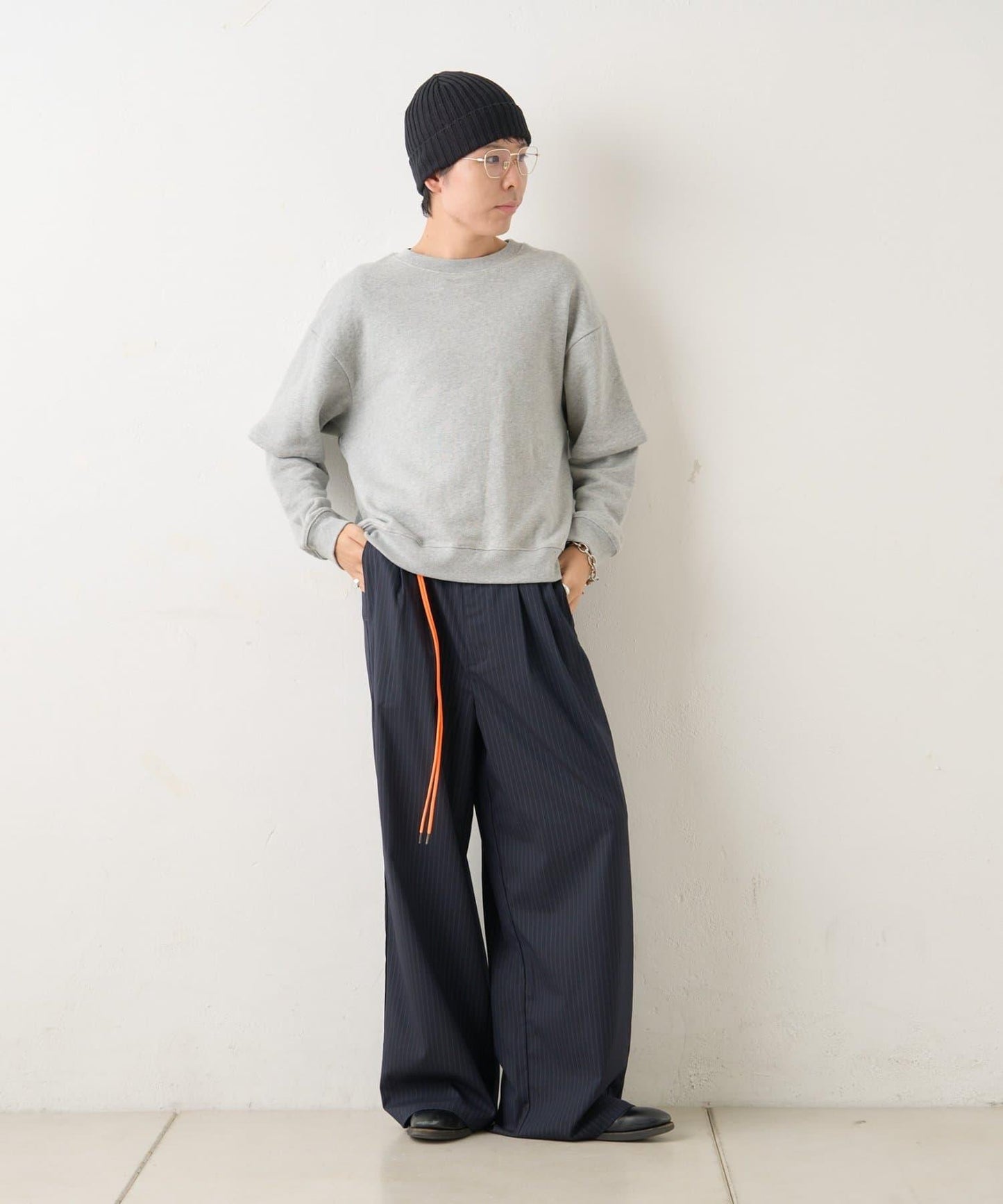 【WHIMSIC/2尺碼可選】細條紋寬鬆西裝褲