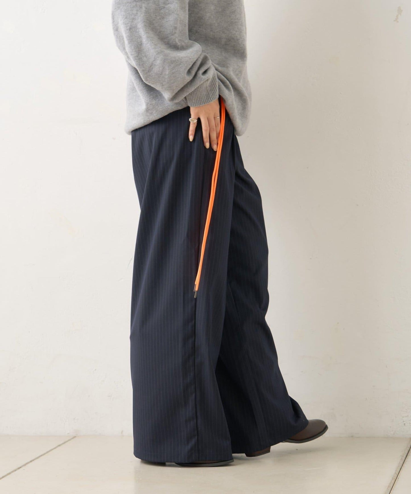 【WHIMSIC/2尺碼可選】細條紋寬鬆西裝褲