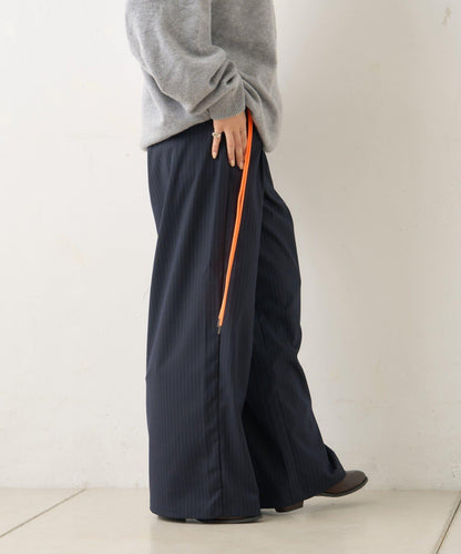 【WHIMSIC/2尺碼可選】細條紋寬鬆西裝褲