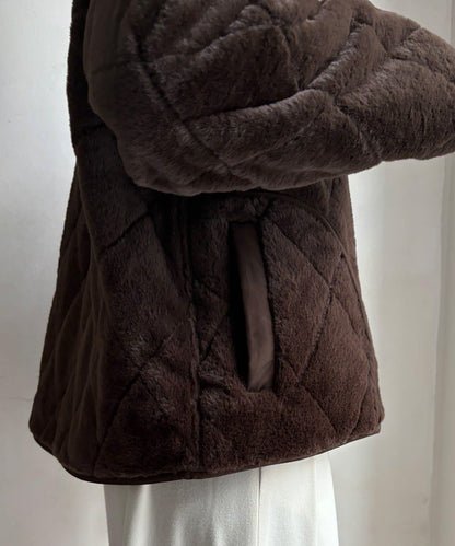 可雙面穿仿毛絎縫大衣