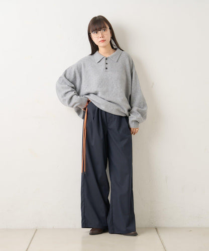 【WHIMSIC/2尺碼可選】細條紋寬鬆西裝褲